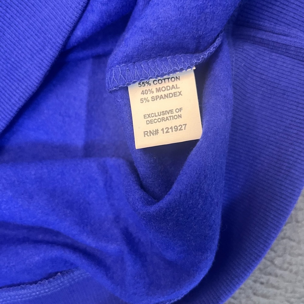 Johnnie-O‎ Womens Sz Lg Penny Sweatshirt Pullover Royal 2 Blue Cotton Modal Golf - Picture 5 of 8